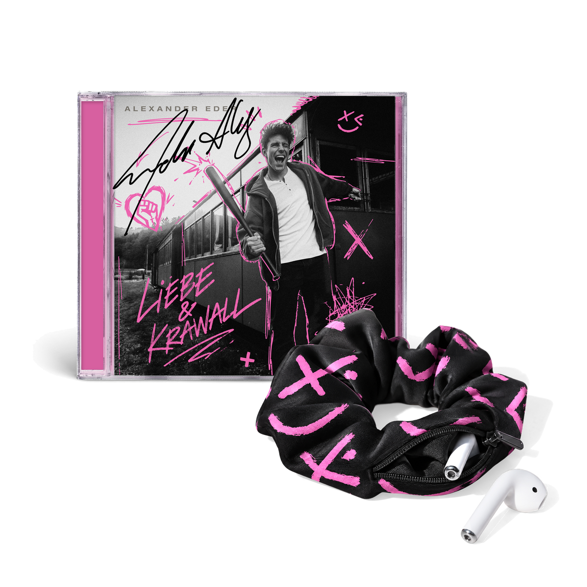 Alexander Eder Liebe & Krawall Signierte  CD + Zipper Scrunchie Bundle 461769